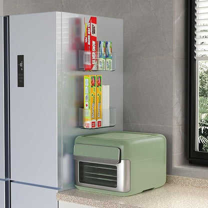 MaraFansie 4 Pack Over Cabinet Organizer Storage Lid Organizer Caddy Space Saver No Drilling Adhesive Hook Over Door Organizer, Clear Gray - Image 5