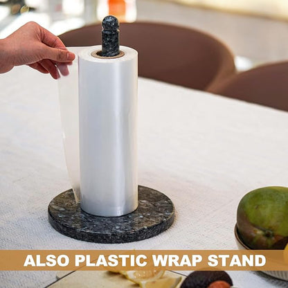 Koville Norwegian Natural Granite Paper Towel Holder Countertop, Genuine Stone Paper Towel Holder Stand for Kitchen Organization/Storage, Fit for Standard or Jumbo-Sized Rolls(Blue Pearl) - Image 7