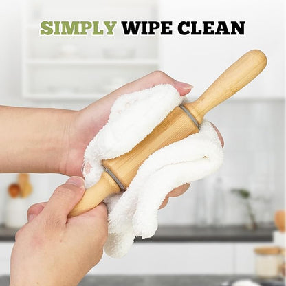 10 inch Wooden Rolling Pin for Baking - Long Dough Roller for All Baking Needs - Image 5