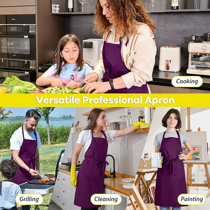 ROTANET Extra Large Apron for Men Adjustable Bib Aprons with 2 Pockets Cooking Kitchen Women Chef Water & Oil Resistant - Image 6