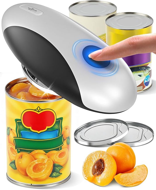 Zoomsnail Electric Can Opener, Automatic Rechargeable Can Openers with One-Touch Smooth Edge & Magnetic Lid - Hands-Free Easy-Grip Opener for Seniors with Arthritis and Most Cans by Zoomsnail