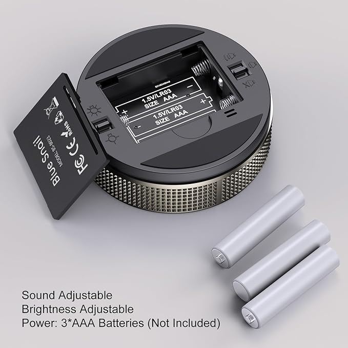 BlueSnail Kitchen Timer with LED Digital Display Smart Efficana for Home Classroom Gym Office, Volume and Brightness Adjustable Productivity Timer (Guncolor) - Image 3