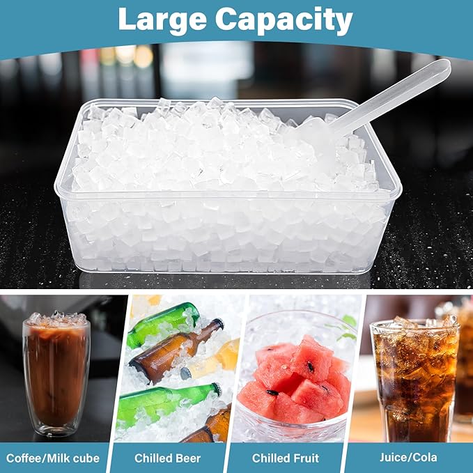 Mini Ice Cube Tray for Freezer: FDDBI Small Ice Trays for Freezer with Bin - 117×4PCS Easy Release Nugget Ice Tray - Crushed Ice Tray with Container - Image 6
