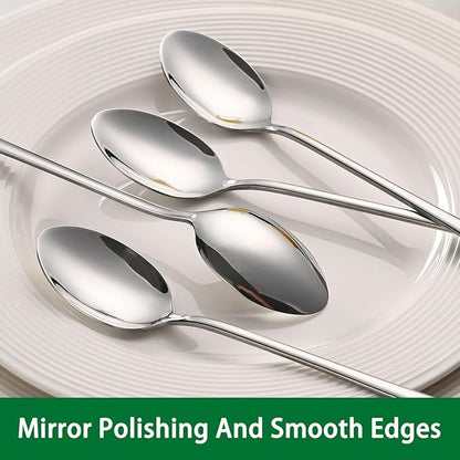 DEHOV 7.5 Inches Stainless Steel Iced Tea Spoons,Set Of 8 Long Stirring Spoons For Coffee,Cocktail,Ice Cream,Long Handle Iced Teaspoons,Latte Spoons For Mixing - Image 3