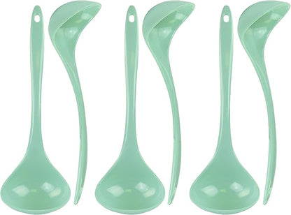 Reston Lloyd Melamine Soup Ladle Kitchen Utensil, Premium Quality Utensil with Heat Resistant Ergonomic Handle, Durable BPA-Free Plastic, 10.5 inch long, 6pc Set, Seafoam by RestonLloyd
