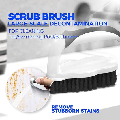 Holikme Deep Cleaning Brush Set, Scrub Pads with Scraper Tip for Pool Walls, Bathroom, Grout, Floor, Bike, Tub, Shower and Kitchen Surface, Abrasive Wheel Brushes (Black) - Image 2