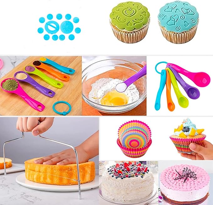 530Pcs Cake Decorating Kit Baking Supplies Cake Turntable Baking Accessories Tools for Beginners and Pros - Image 3