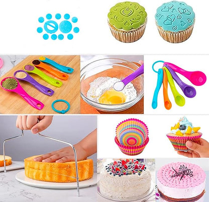 530Pcs Cake Decorating Kit Baking Supplies Cake Turntable Baking Accessories Tools for Beginners and Pros - Image 3