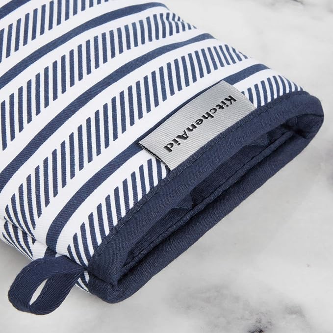 KitchenAid Albany Mini Oven Mitt 2-Pack Set, Ink Blue, 5.5"x8" - Image 3