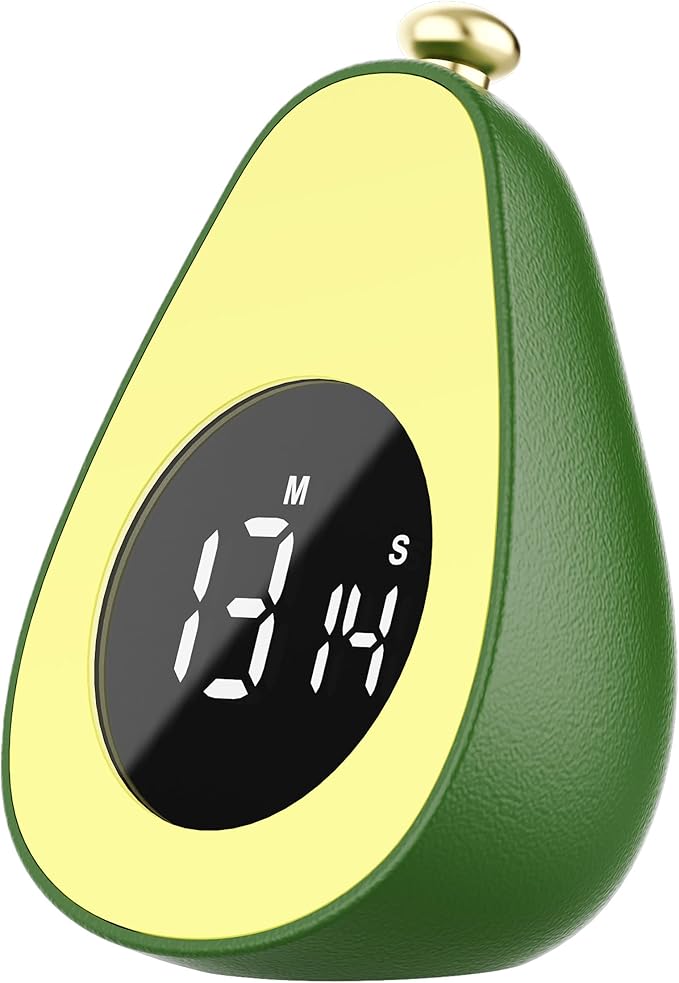 Digital Visual Timer Kitchen Timer for Yoga, Exercise, 99-Minute Silent Countdown, Time Management Tool with Pause Function (Avocado)