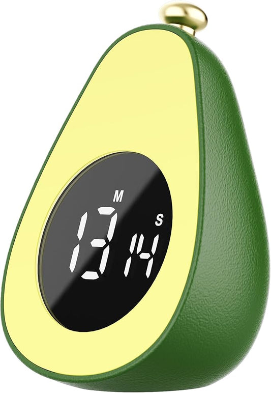 Digital Visual Timer Kitchen Timer for Yoga, Exercise, 99-Minute Silent Countdown, Time Management Tool with Pause Function (Avocado)