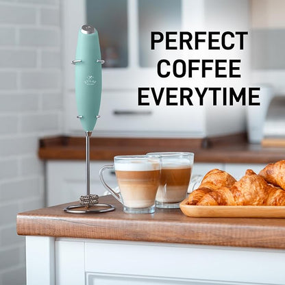 Zulay Kitchen Whisk Milk Frother with 4 Duracell Batteries - Powerful Handheld Foam Maker for Coffee, Lattes, Matcha, Hot Chocolate & Cappuccinos - Whip Creamy Froth in Seconds - Image 5