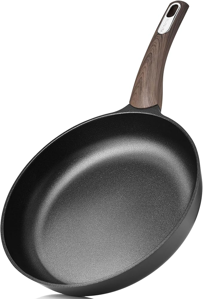 SENSARTE Nonstick Frying Pan Skillet 11Inch Non Stick Egg Pan Omelette Pans, Healthy Kitchen Cooking Chef's Pan, PFOA Free, Free of Intentionally Added PFOS/PFOA, Induction Compatible, Black by SENSARTE
