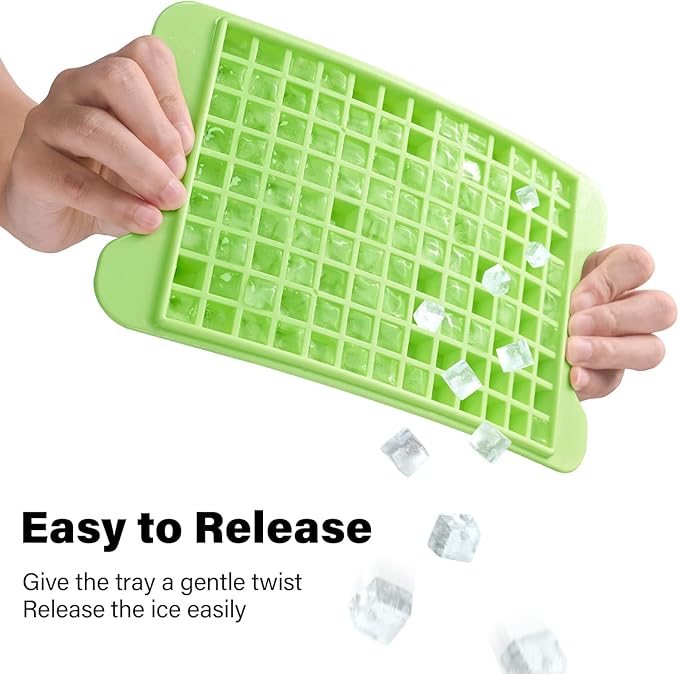 Mini Ice Cube Tray for Freezer: FDDBI Small Ice Trays for Freezer with Bin - 117×4PCS Easy Release Nugget Ice Tray - Crushed Ice Tray with Container - Image 3