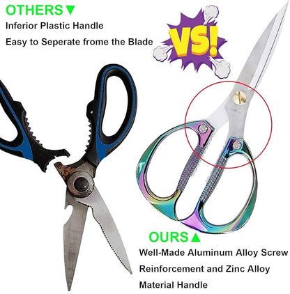 Kitchen Scissors All Purpose Heavy Duty Kitchen Shears for Food, Meat, Poultry, vegetable, Herbs| 7.5inches Utility Scissors for Cooking, Office, Fabric - Image 6