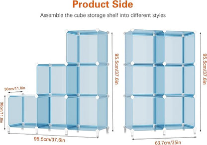 Portable Closet 6 Cube Closet Organizer and Storage Shelf Bookcase with Metal Hammer, Organizer Cabinet for Kids, Bedroom, Bathroom - Image 3