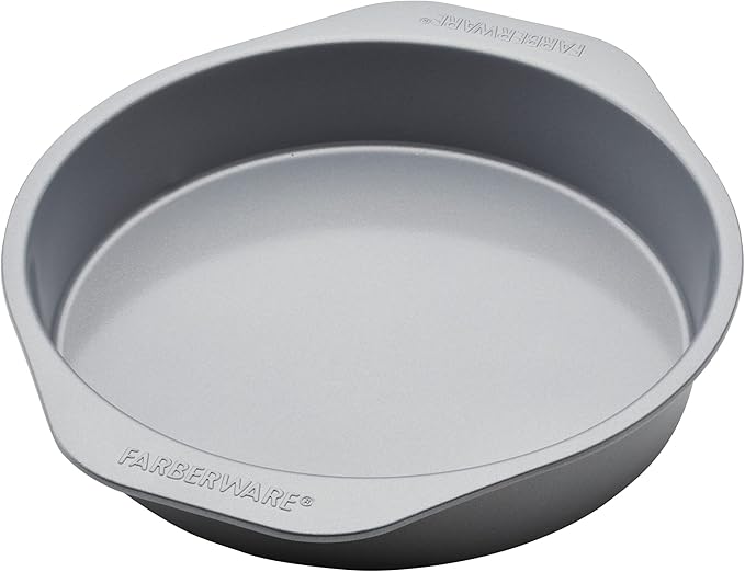 Farberware Golden Bake Bakeware Nonstick Round Cake Pan Set, 2-Piece, Gray