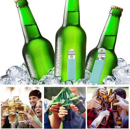 3 Pieces Magnetic Bottle Openers Can Opener Classic Beer Opener Stainless Steel Small Bottle Opener Can Tapper with Magnet for Camping and Traveling - Image 6