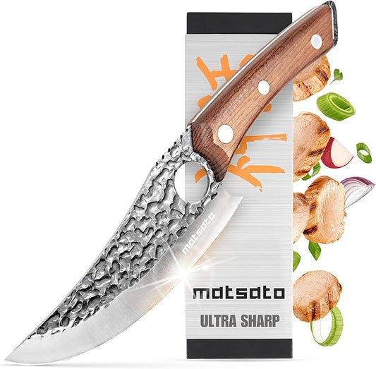 Matsato Chef Knife - Perfect Kitchen Knife for Cooking, Chopping. Japanese Steel Knife for Home, BBQ. For Balance & Control, 6.3 Inch by Matsato