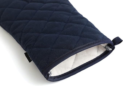 Oven Mitts and Pot Holders 4 pcs Set,High Heat Resistant 500 Degree Extra Thicken Long Kitchen Cotton Oven Glove for Cooking (12 Inch,Deep Blue) - Image 6
