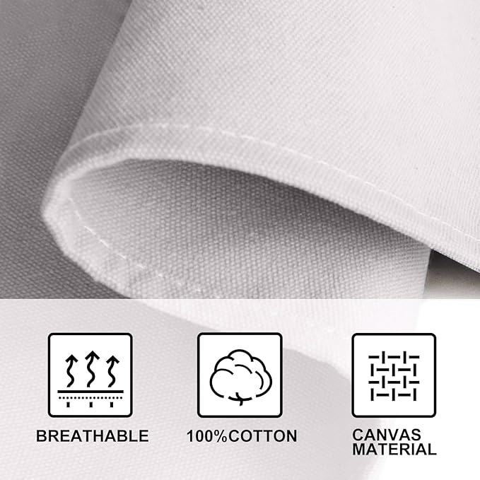 OUNLEN Chef Apron for Men Women Canvas Aprons with 3 Pockets Cross Back Resistant Work Apron for Cooking - Image 4