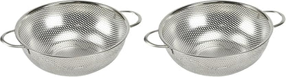 Chef Craft Select Microperforated Colander, 2.5 quart, Stainless Steel (Pack of 2)