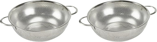 Chef Craft Select Microperforated Colander, 2.5 quart, Stainless Steel (Pack of 2)
