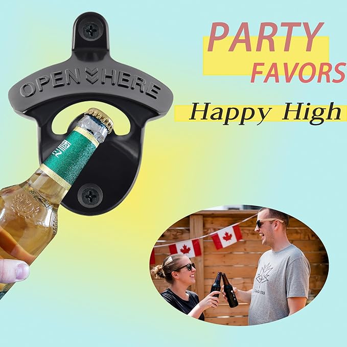 30 Packs Black Bottle Top Opener Wall Mounted Beer Cap Opener Stainless Bulk for DIY Wooden Crafts - Image 7