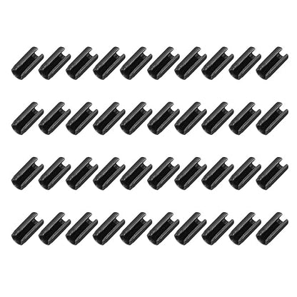 MECCANIXITY 120Pcs Slotted Split Roll Pins 4/25 Inch(4mm) Dia. 3/10 Inch(8mm) Length 65Mn Steel Spring Tension Expansion Dowels for Secure Fastening, Black