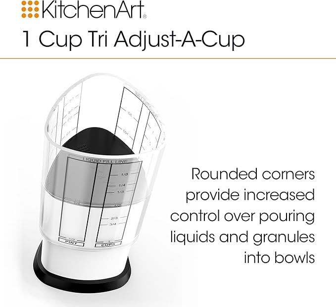 KitchenArt Pro Adjustable Measuring Set, Includes Adjustable Tablespoon, Teaspoon, and 1 Cup Measuring Cup - Image 7