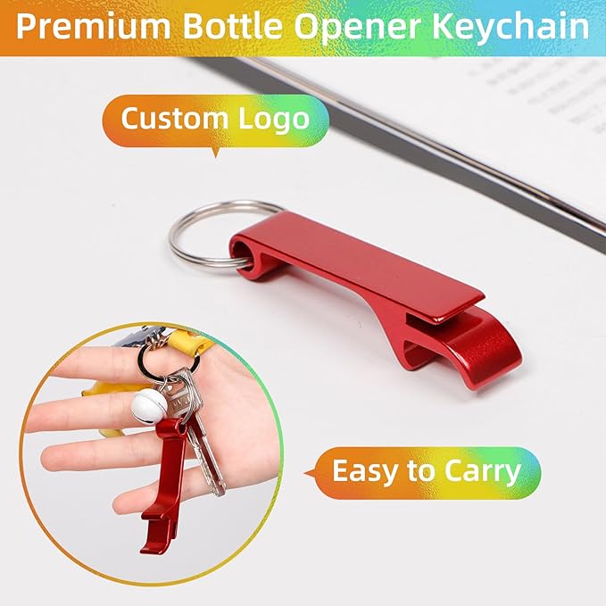 400 Pack Colorful Metal Bottle Opener Keychains Bulk, Tiny Beverage Opener Party Favor (Colorful, 400 Pcs) - Image 5