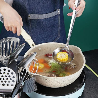 Stainless Steel Ladle, Berglander Soup Ladle, Cooking Ladle, Kitchen Ladle, Metal Soup Spoon For Cooking Non-Stick And Heat Resistant, Dishwasher Safe, Easy to Clean - Image 7