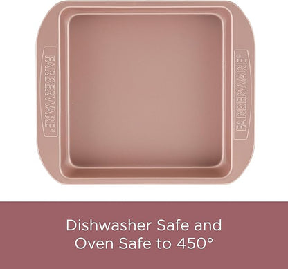 Farberware Nonstick Bakeware 10-Inch x 15-Inch Cookie Pan, Metal Baking Pan, Rose Gold