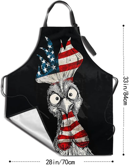 Funny Apron Polyester Grooming Aprons with Pocket for Cooking Kitchen Grilling Adults