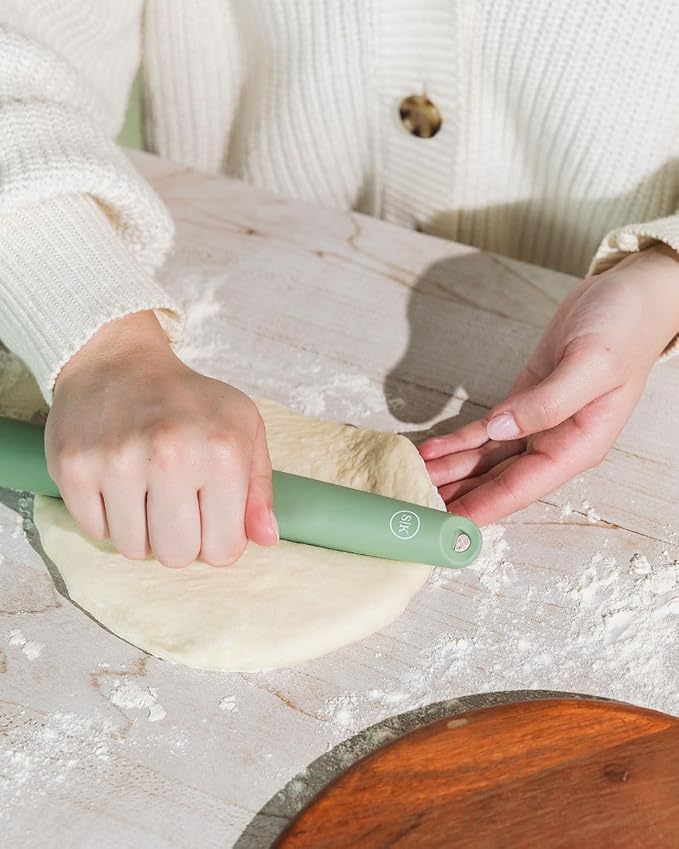 The Silicone Kitchen French Tapered Silicone Rolling Pin, Dishwasher Safe, Non-Stick, BPA Free, Non-Toxic