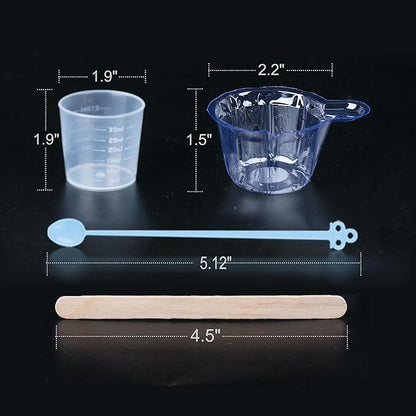 LET'S RESIN Epoxy Mixing Cups Kit,200Pcs, Plastic, 30ml Disposable Measuring Cups,50 Wooden Stirring Sticks for Paint Mixing, Jewelry Making - Image 2
