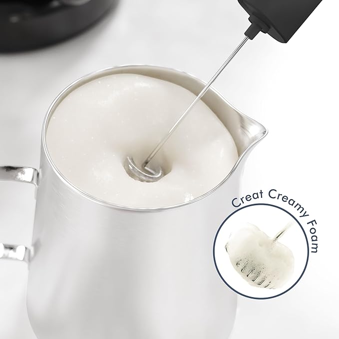 Powerful Milk Frother with Self-Stand Design, Handheld Foam Maker Mini Whisk Drink Mixer for Coffee, Cappuccino, Latte, Matcha, and Hot Chocolate - Image 2