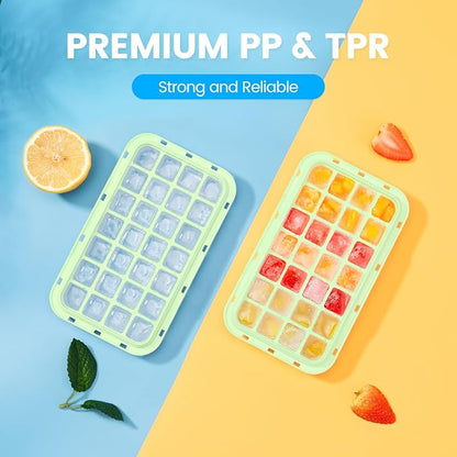 PHINOX Ice Cube Tray with Lid and Bin, 3 Pack Plastic Ice Cube Tray Molds, 84 pcs Ice Trays for freezer, Chilling Drinks, Whiskey & Cocktails, with Ice Container and Ice Scoop, BPA-Free - Image 7