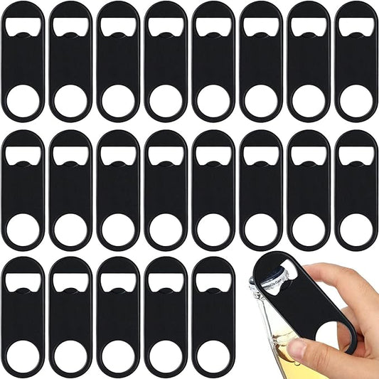 Remerry 50 Pcs Bottle Openers Stainless Steel Flat Bottle Opener Bulk 3.4 x 1.3 Inches Bartender Beer Key Soda Can Mini Speed for Kitchen, Bar or Restaurant by Remerry