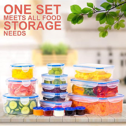 RockBerry 32 Pcs Large Plastic Food storage containers-85 oz to Sauces Box Stackable Kitchen storage bowls sets-BPA Free Leak proof with lids airtight-Microwave freezer safe lunch boxes - Image 4