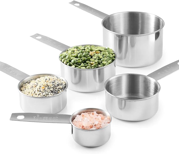 Stainless Steel Measuring Cups And Measuring Spoons 10-Piece Set, 5 Cups And 5 Spoons - Image 6