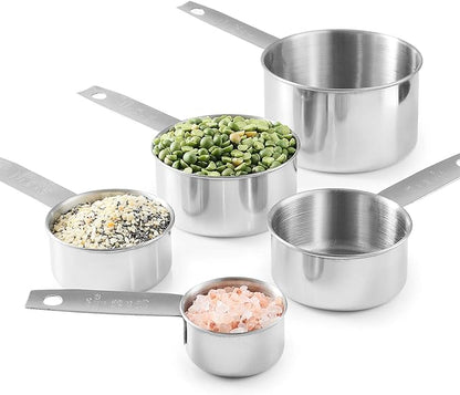 Stainless Steel Measuring Cups And Measuring Spoons 10-Piece Set, 5 Cups And 5 Spoons - Image 6