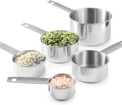 Stainless Steel Measuring Cups, Laxinis world 5 Piece Stackable Measuring Set (1) - Image 3