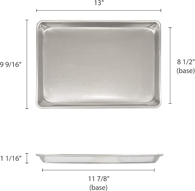 Excellante 9 1/2" X 13" Quarter Size Aluminum Sheet Pan, Comes In Each
