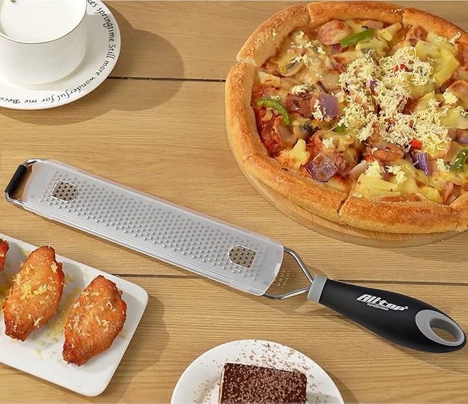 ALLTOP Lemon Zester, Hand-held Stainless Steel Food Grater,Pro Kitchen Tool for Cheese Parmesan Vegetable Ginger Garlic Nutmeg Citrus Lime Orange Chocolate Fruit - Fine Shredder - Image 5
