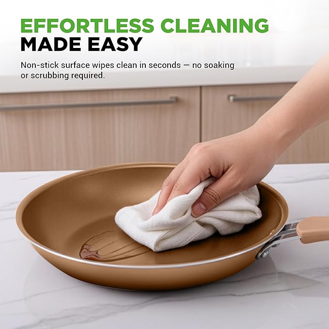 Nutrichef 20 Piece Professional Home Kitchen Cookware and Bakeware, Pots and Pans Set Non Stick Kitchenware, Cool-Touch Handles, Non Toxic, Safe for Gas, Electric, Induction Cooktops, Easy Clean - Image 5