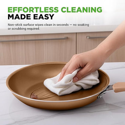 Nutrichef 20 Piece Professional Home Kitchen Cookware and Bakeware, Pots and Pans Set Non Stick Kitchenware, Cool-Touch Handles, Non Toxic, Safe for Gas, Electric, Induction Cooktops, Easy Clean - Image 5