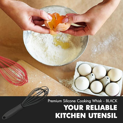 Chef Craft Premium Silicone Wire Cooking Whisk, 10.5 inch, Black - Image 5