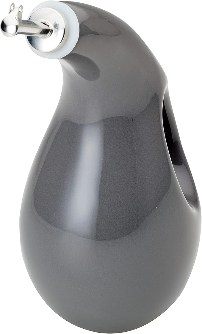 Rachael Ray 48465 Ceramic EVOO Oil and Vinegar Dispensing Bottle with Spout, 24 Ounce - Dark Gray - Image 6