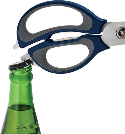 Farberware 4-in-1 Kitchen Shears, 2-Piece, Navy and Gray